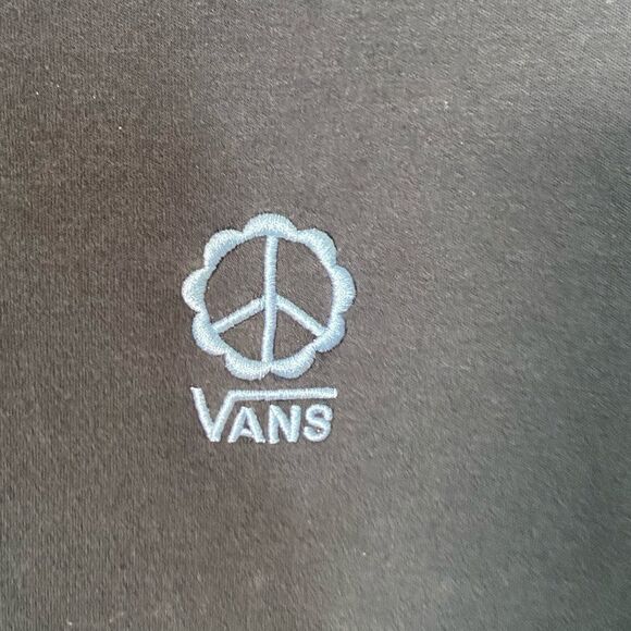 Vans Mini Black Dress Shorts Sleeved Peace Checkerboard Size L - Picture 12 of 13